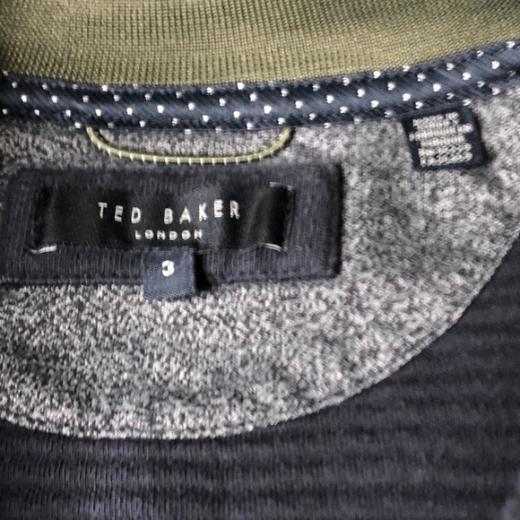 Ted Baker London Blue Gray Men Medium Zip Jacket - Picture 5 of 8